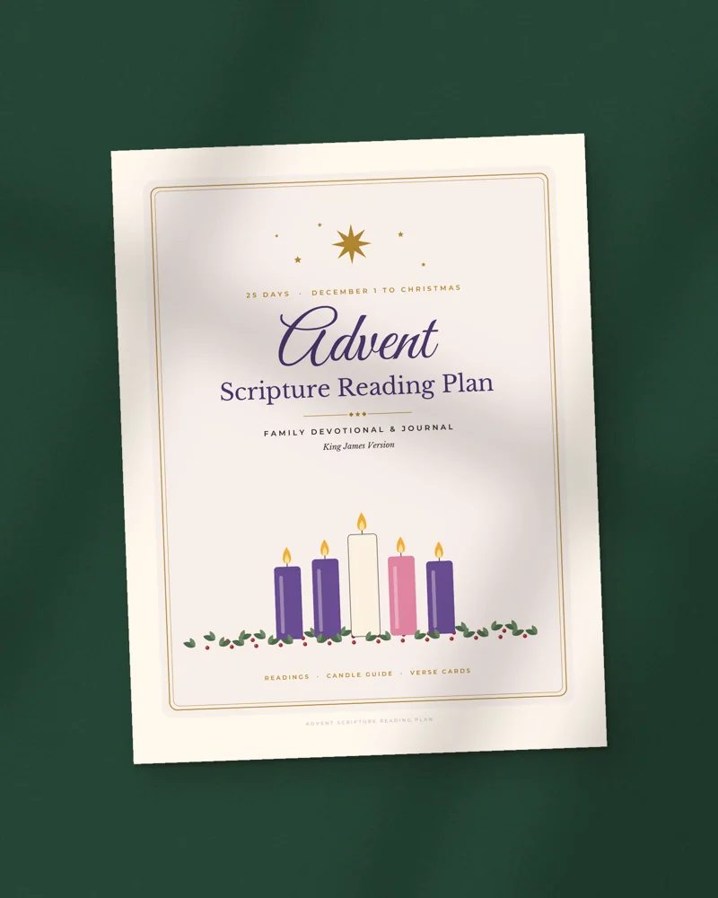 Advent Bible Reading Plan for Families: the cover, printed