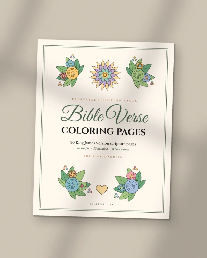 Bible Verse Coloring Pages: the cover, printed