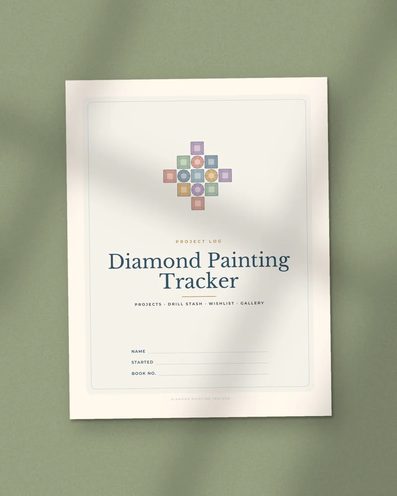 Diamond Painting Tracker: the cover, printed