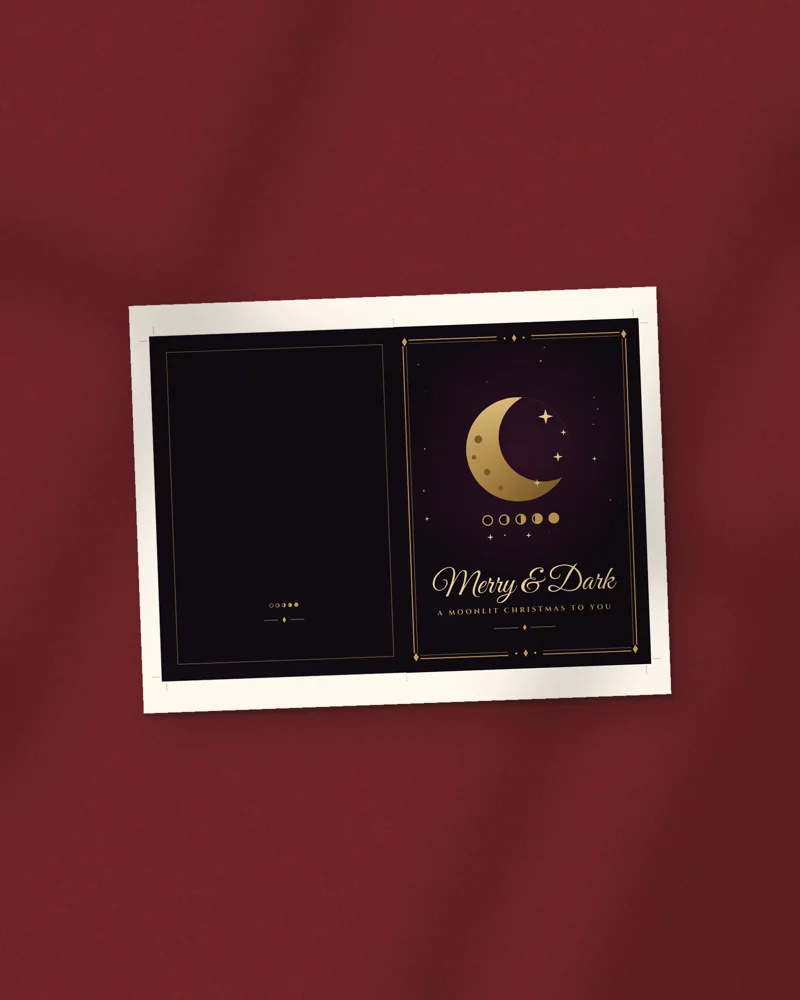 Gothic Christmas Cards: the cover, printed