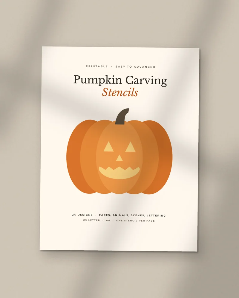 Pumpkin Carving Stencils: the cover, printed