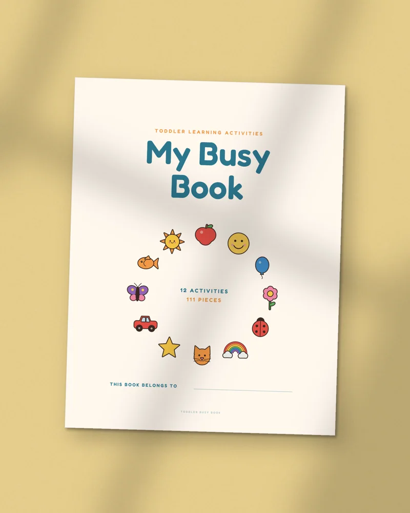 Toddler Busy Book: the cover, printed