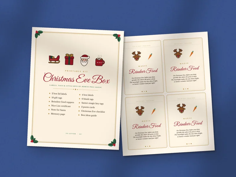 Christmas Eve Box Kit: printed pages