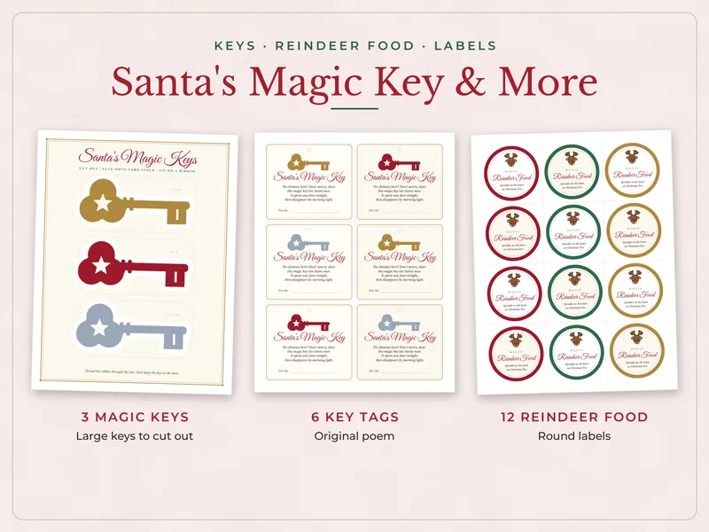 Nice List Certificate and Santa Key Kit: magic