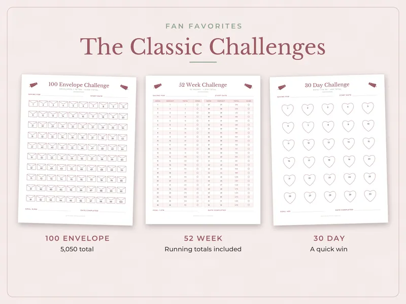 Savings Challenge Bundle: classics