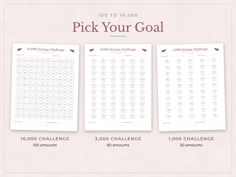 Savings Challenge Bundle: goals