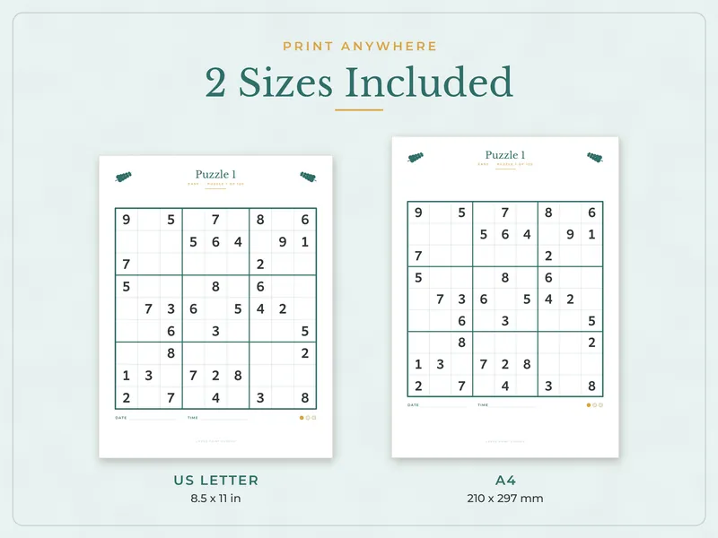 Large Print Sudoku Book: paper sizes