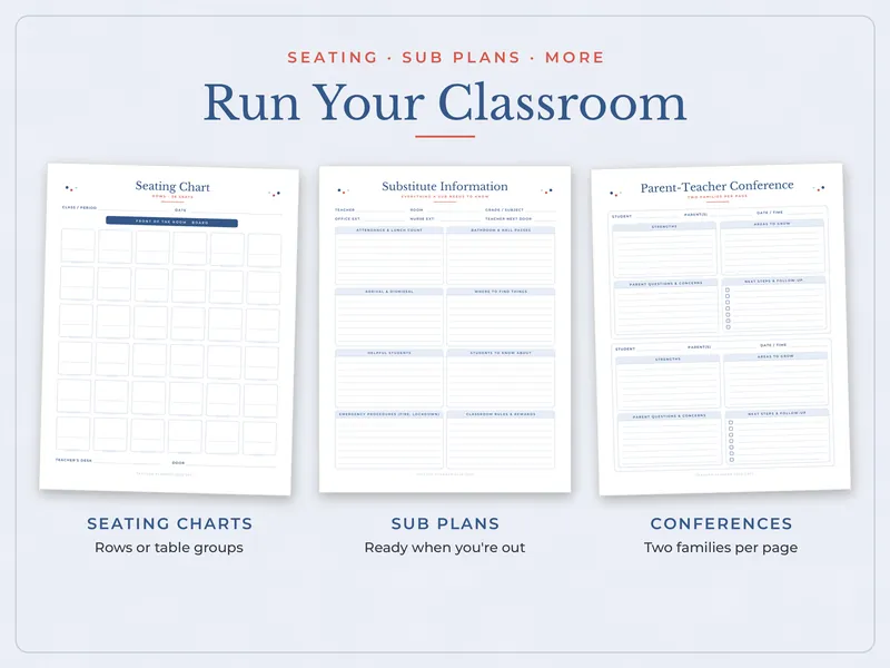 Teacher Planner 2026-2027: classroom