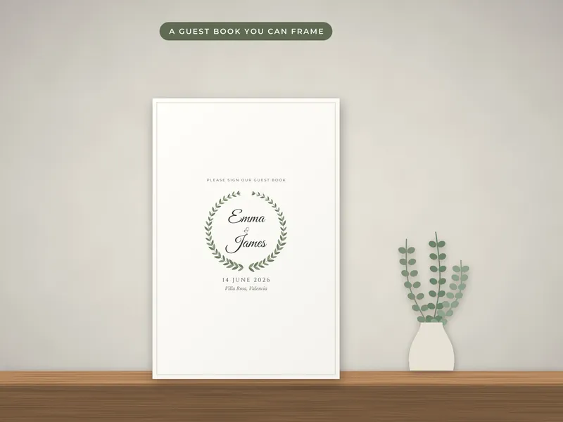 Wedding Guest Book Poster: 01