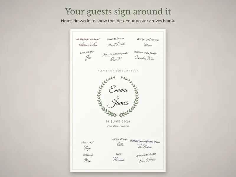 Wedding Guest Book Poster: 04
