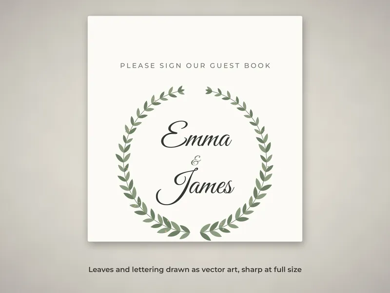 Wedding Guest Book Poster: 07
