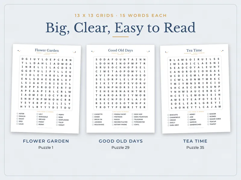 Large Print Word Search for Adults: puzzles